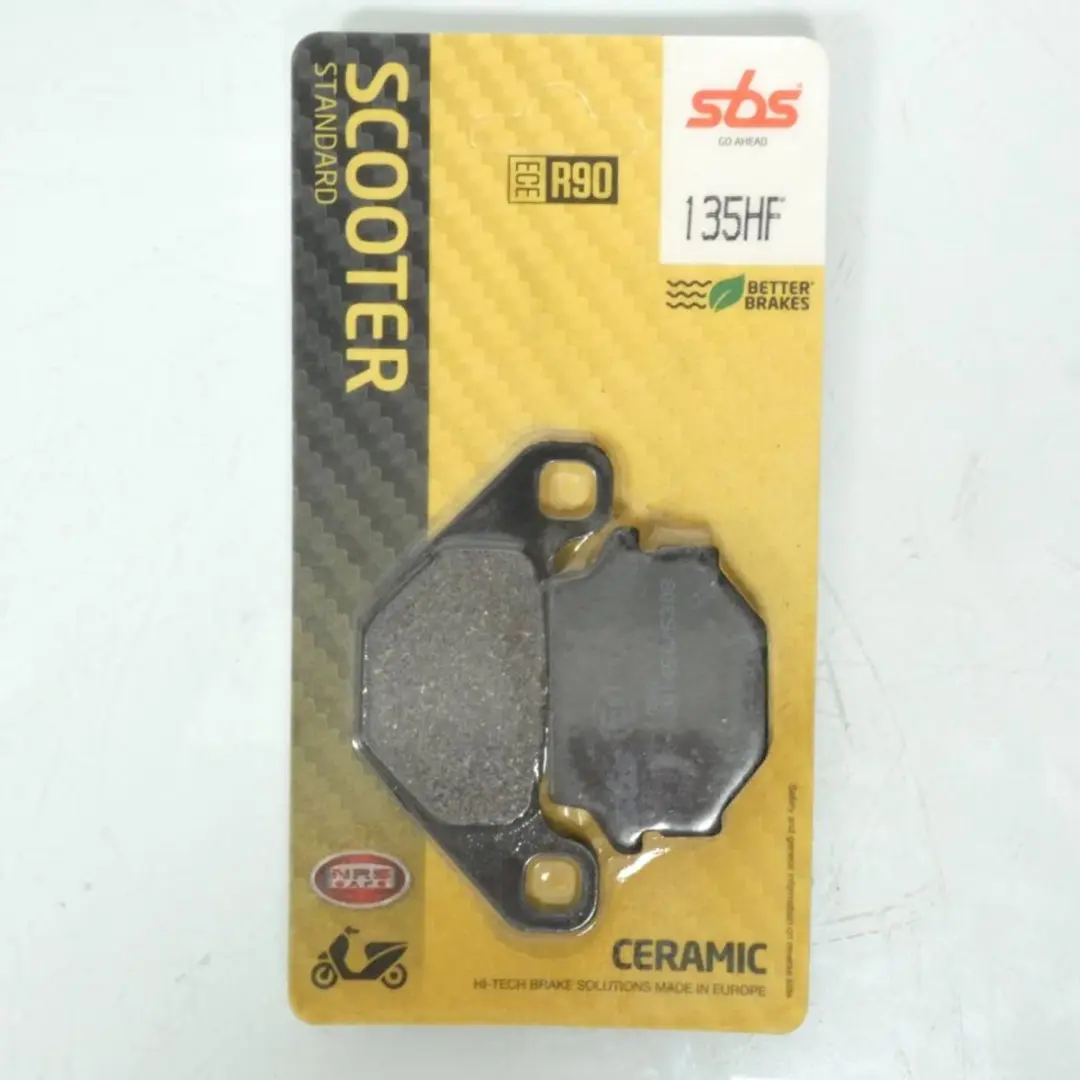 SBS Remblokken voor Peugeot 125 DJANGO EVASION 2014-2016 - 135HF - Zwart - afbeelding 2 van 3
