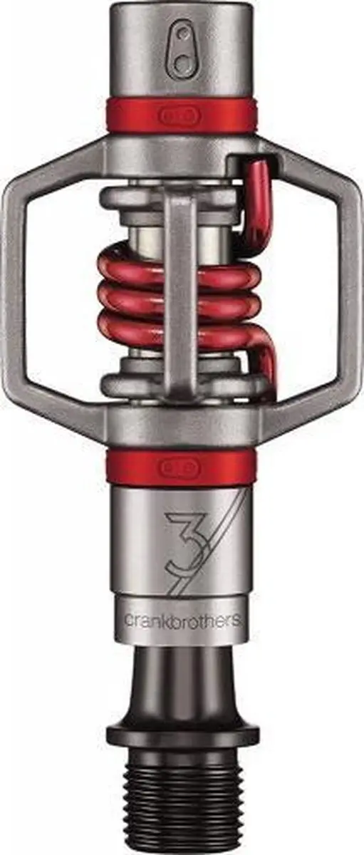 Crankbrothers Eggbeater 3 MTB Pedalen - Ultralicht - Grijs/Rood - afbeelding 6 van 6
