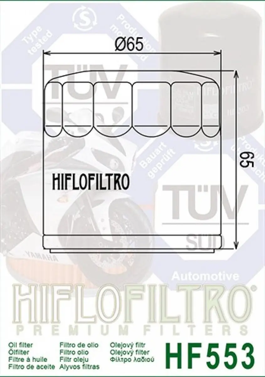 HifloFiltro Oliefilter Benelli 900 Tornado TRE - Noir - afbeelding 2 van 4