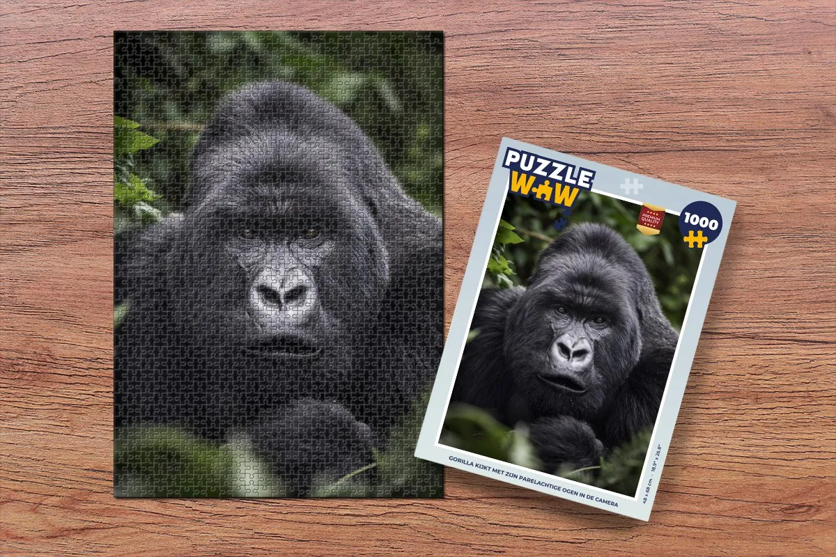 PuzzleWow Legpuzzel Gorilla 1000 Stuks