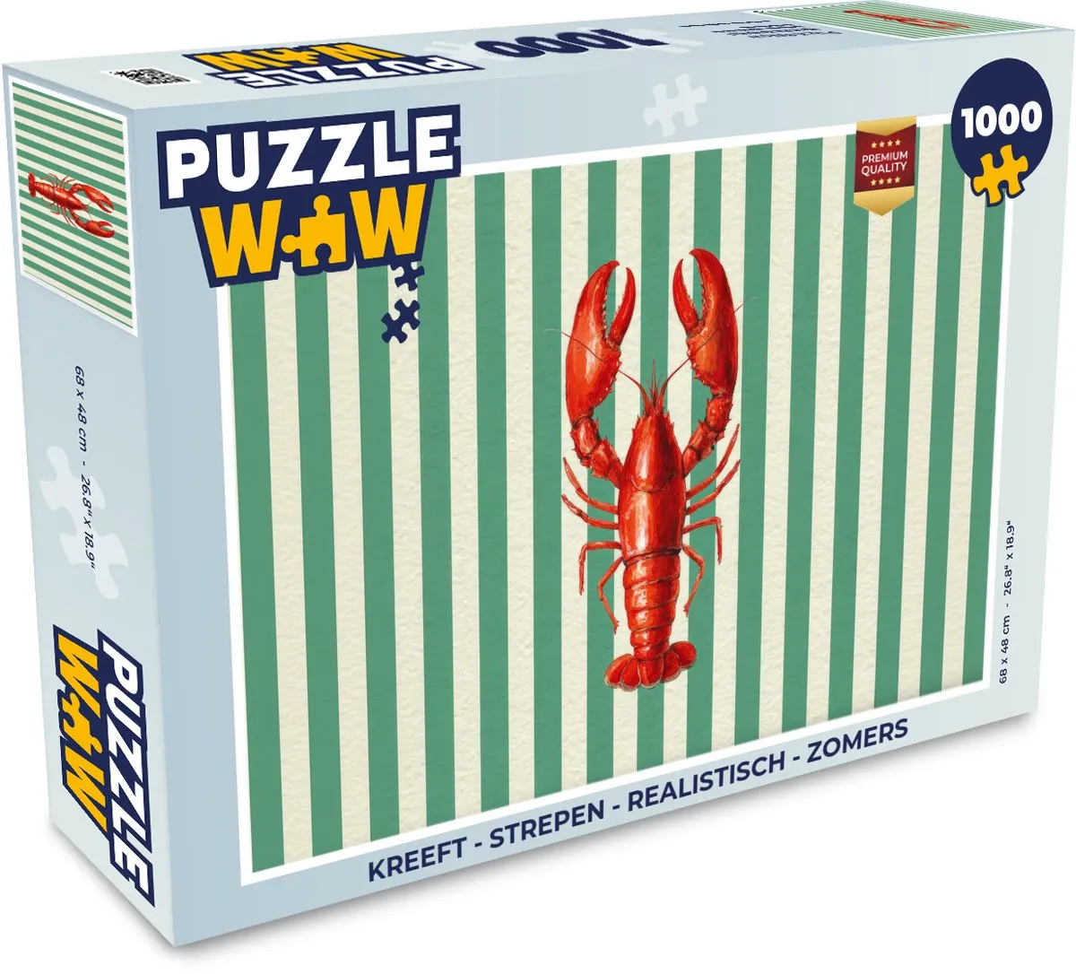 PuzzleWow Kreeft Legpuzzel 1000 Stuks - Multicolor