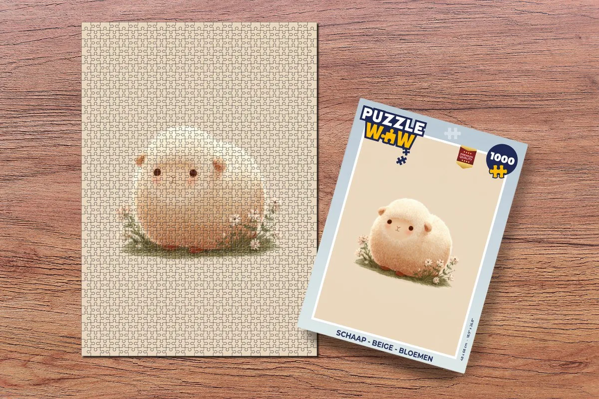 PuzzleWow Schaap Bloemen Legpuzzel 1000 Stuks