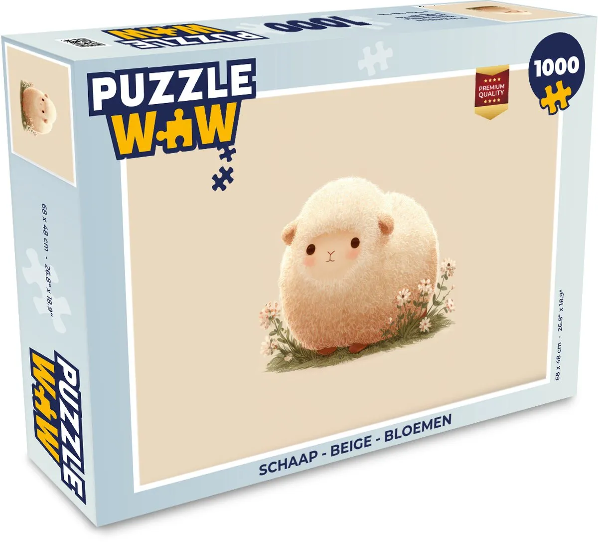 PuzzleWow Schaap Bloemen Legpuzzel 1000 Stuks