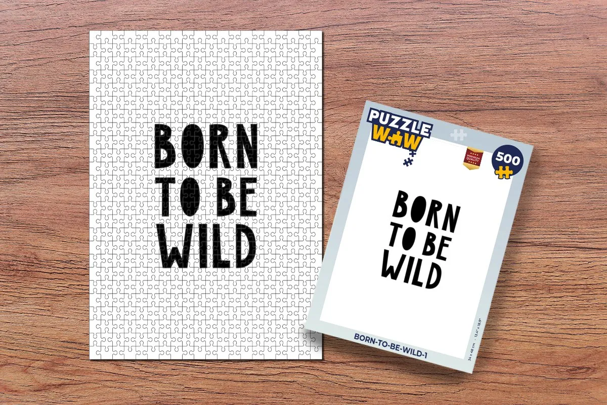 PuzzleWow Quotes Born to be Wild Legpuzzel 500 Stuks - Multicolor