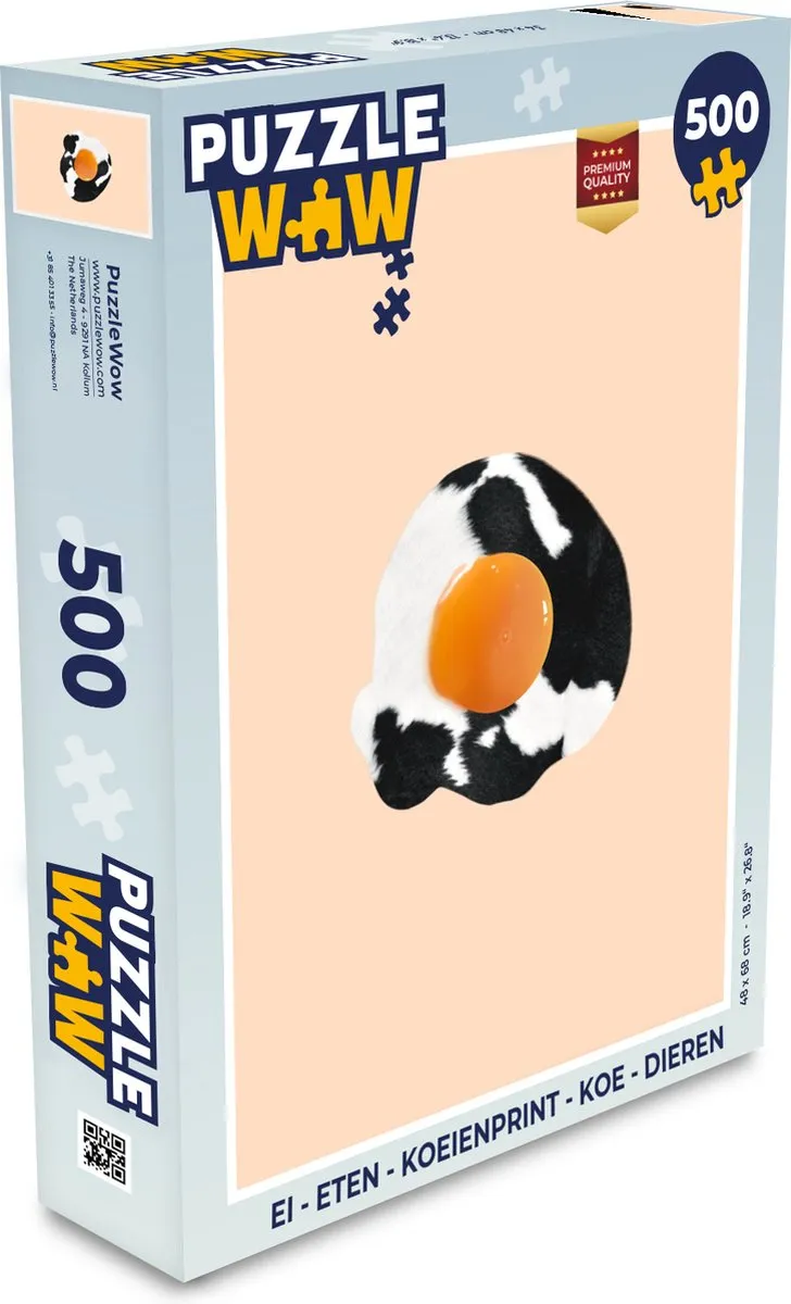 PuzzleWow Puzzel Ei Koeienprint 500 Stuks