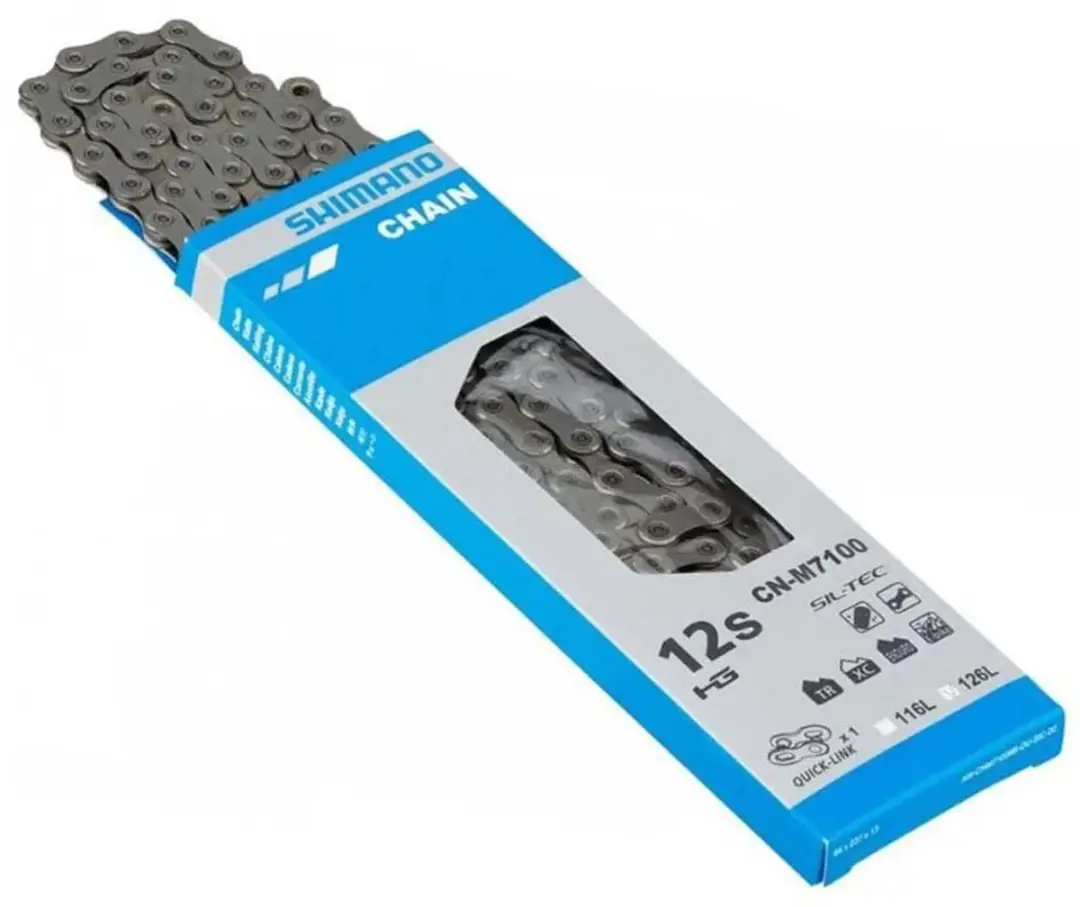Shimano SLX M7100 12-speed Fietsketting 116-schakels - Zwart - afbeelding 2 van 5