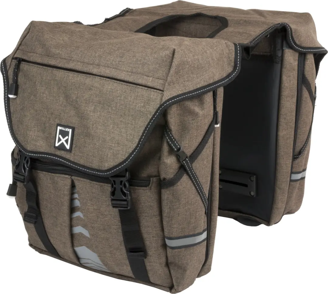 Willex Bagagetas 1200 Dubbele Fietstas - 20L - Bruin - afbeelding 4 van 5