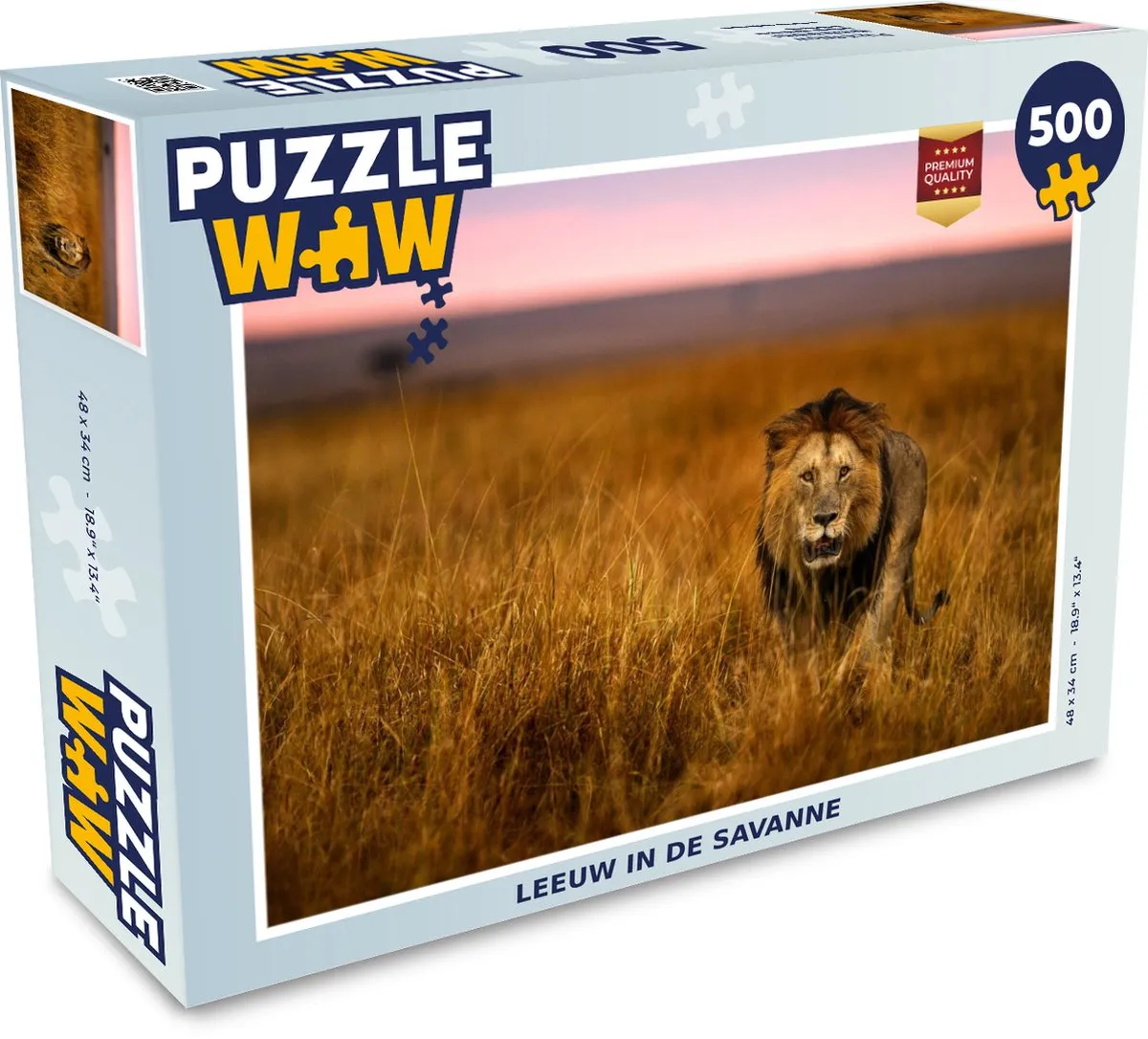 PuzzleWow Leeuw Savanne Legpuzzel 500 Stuks