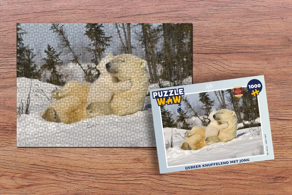 PuzzleWow IJsbeer Legpuzzel 1000 Stuks - Multicolor