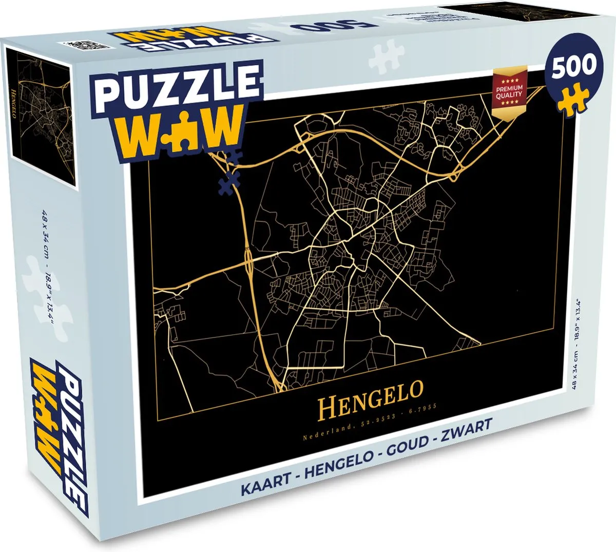 PuzzleWow Hengelo Legpuzzel 500 Stuks - Multicolor