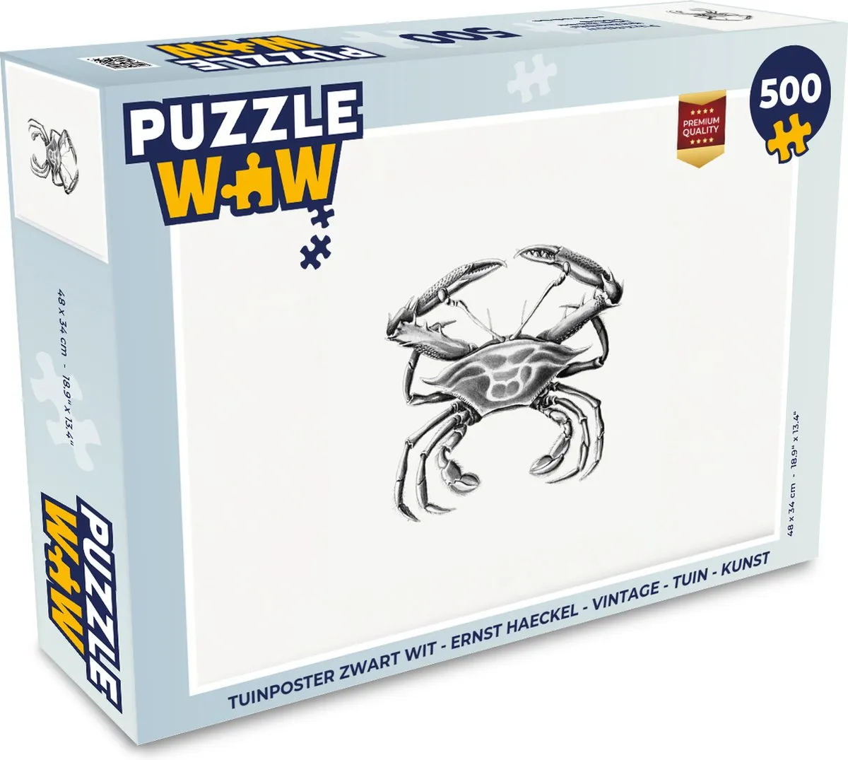 PuzzleWow Ernst Haeckel Legpuzzel 500 Stuks - Multicolor