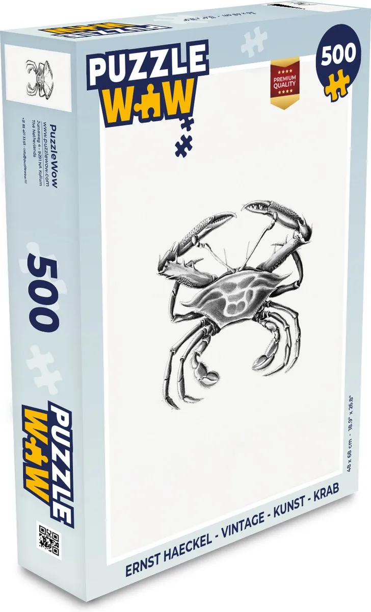 PuzzleWow Ernst Haeckel Legpuzzel 500 Stuks - Multicolor