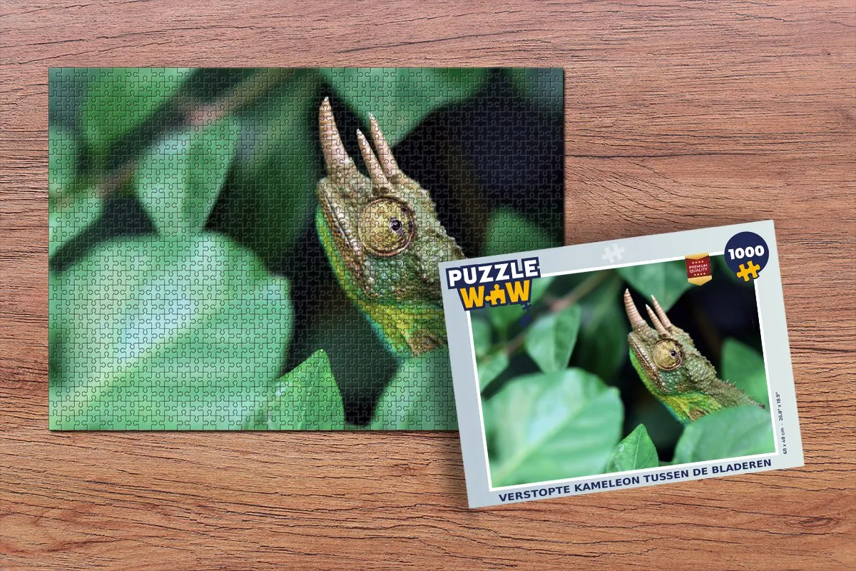 PuzzleWow Legpuzzel Verstopte Kameleon 1000 Stuks - Multicolor