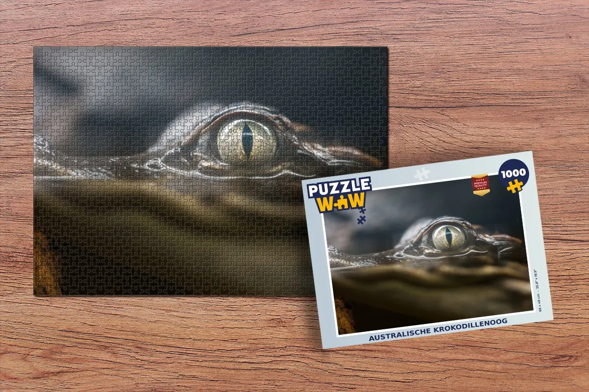 PuzzleWow Reptielen Krokodil Australië Legpuzzel 1000 Stuks - Multicolor