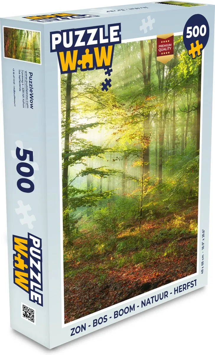 PuzzleWow Bos & Natuur Legpuzzel 500 Stuks - Multicolor