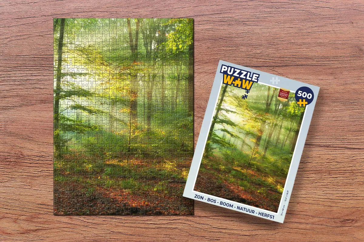 PuzzleWow Bos & Natuur Legpuzzel 500 Stuks - Multicolor