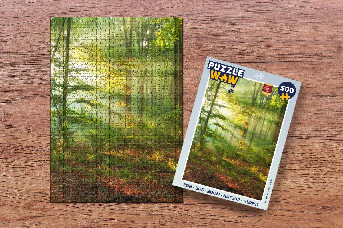 PuzzleWow Bos & Natuur Legpuzzel 500 Stuks - Multicolor