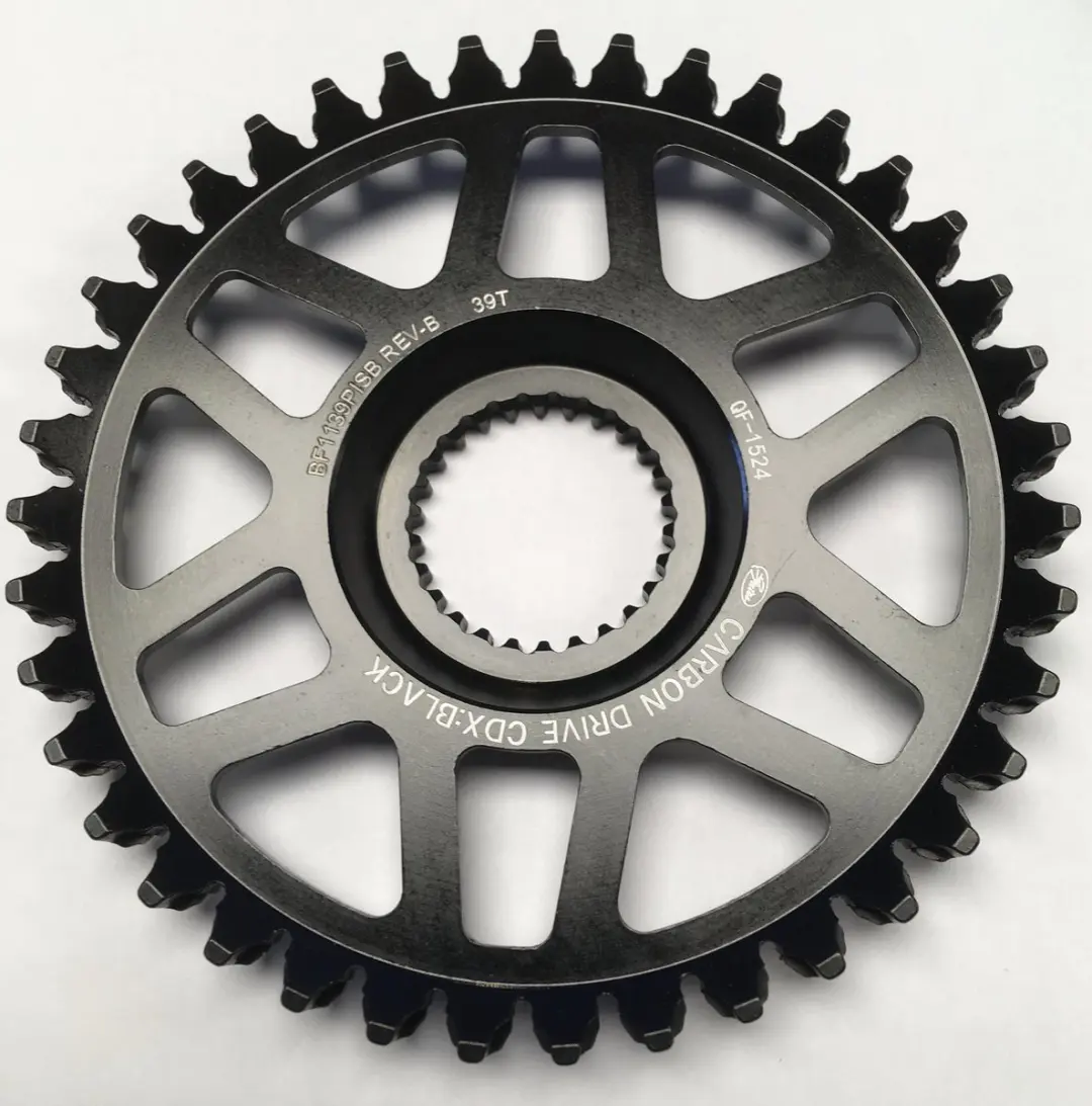 Gates CDX voortandwiel direct mount, 39T, Pinion Zwart Zink