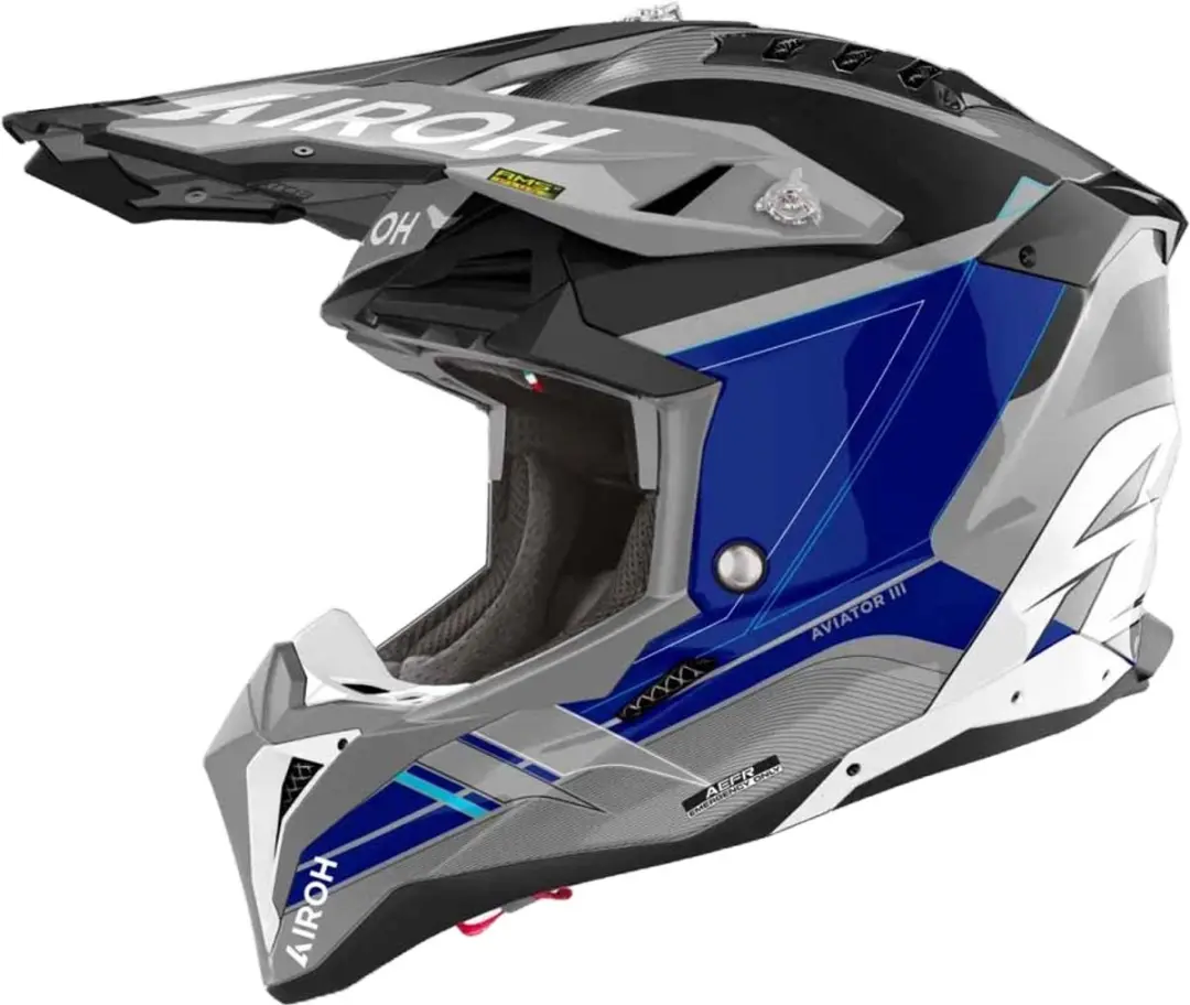 Airoh Aviator 3 Saber Blauw Offroad Helm