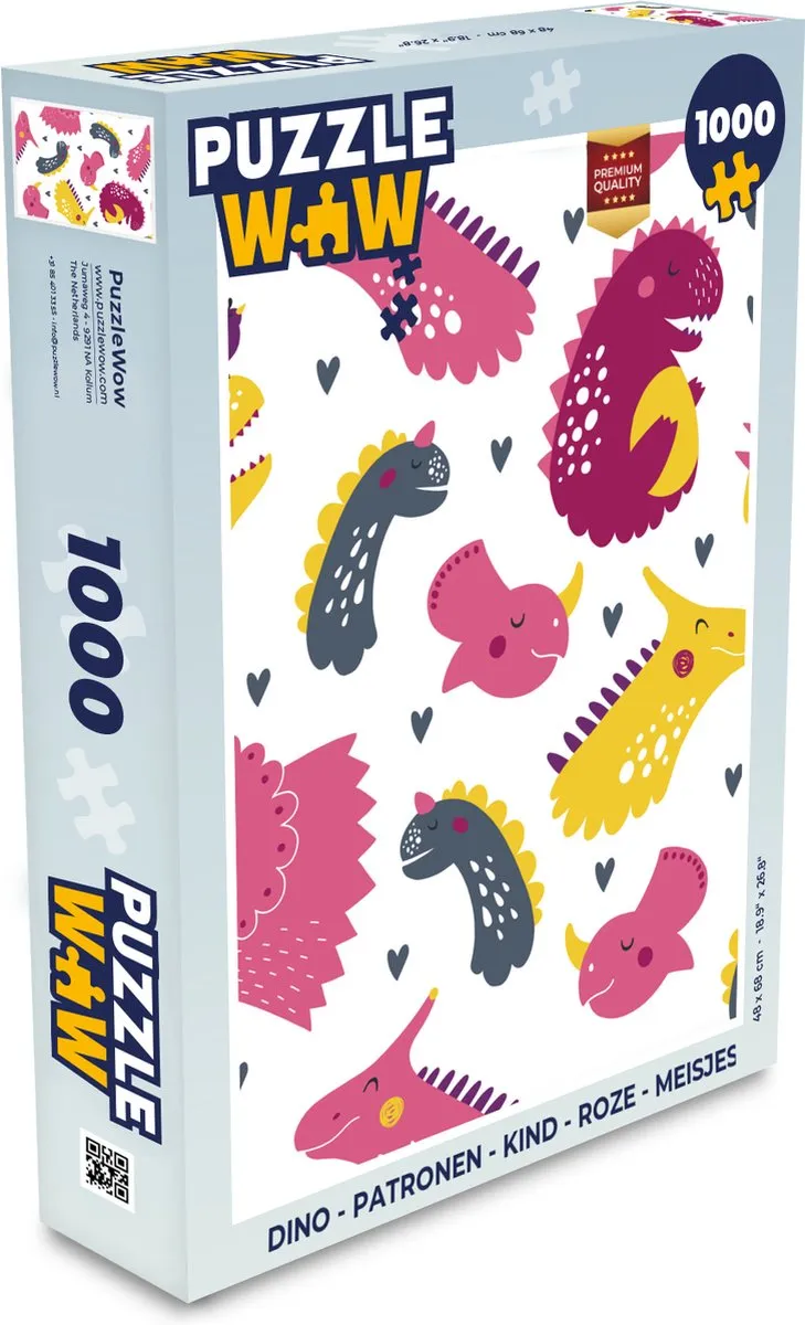 PuzzleWow Dino Legpuzzel 1000 Stuks