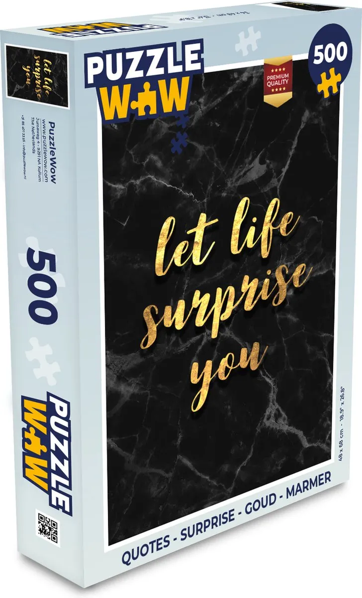 PuzzleWow Quotes Legpuzzel 500 Stuks