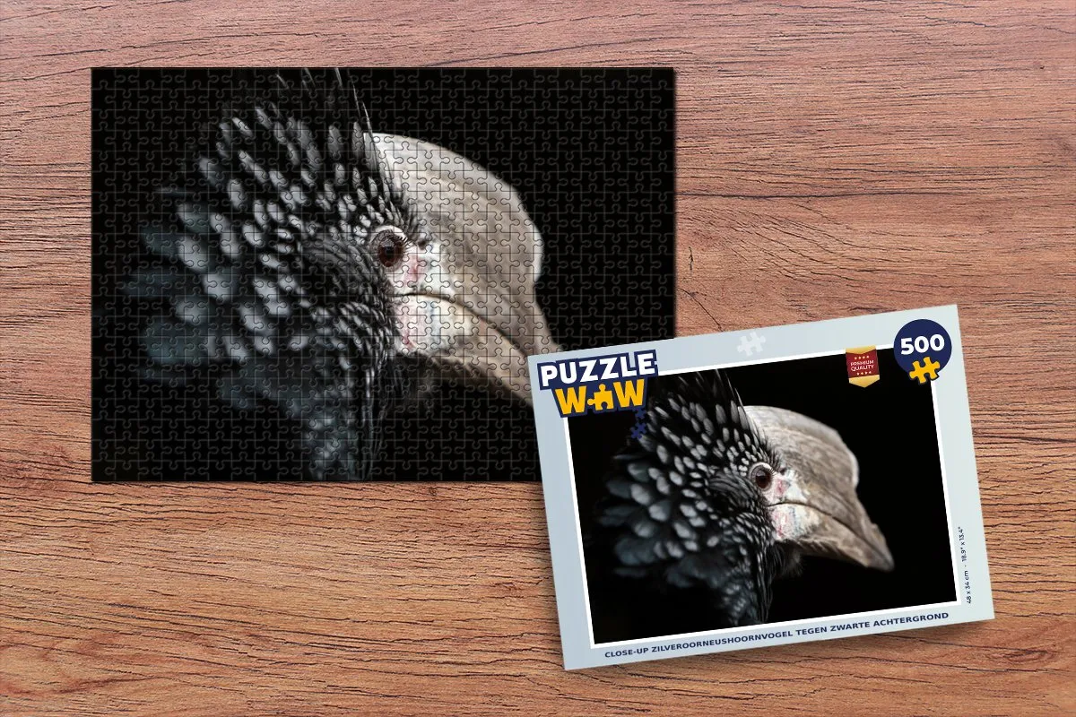 PuzzleWow Vogel Snavel Veren Legpuzzel 500 Stuks - Multicolor