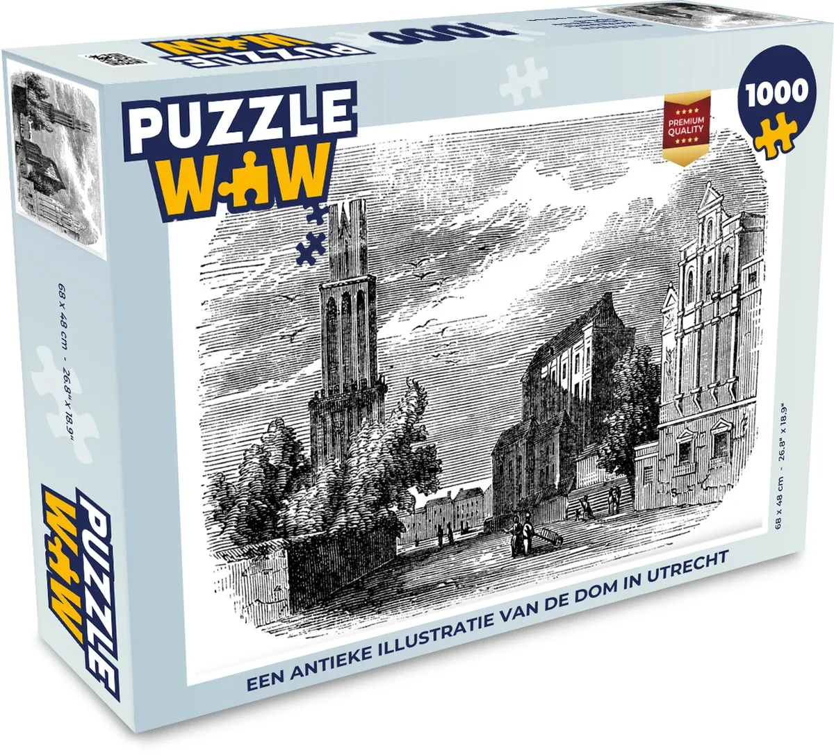 PuzzleWow Legpuzzel Utrecht Dom 1000 Stuks