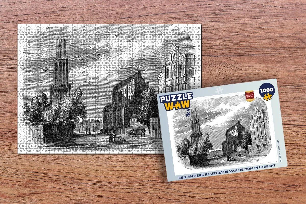 PuzzleWow Legpuzzel Utrecht Dom 1000 Stuks - Multicolor