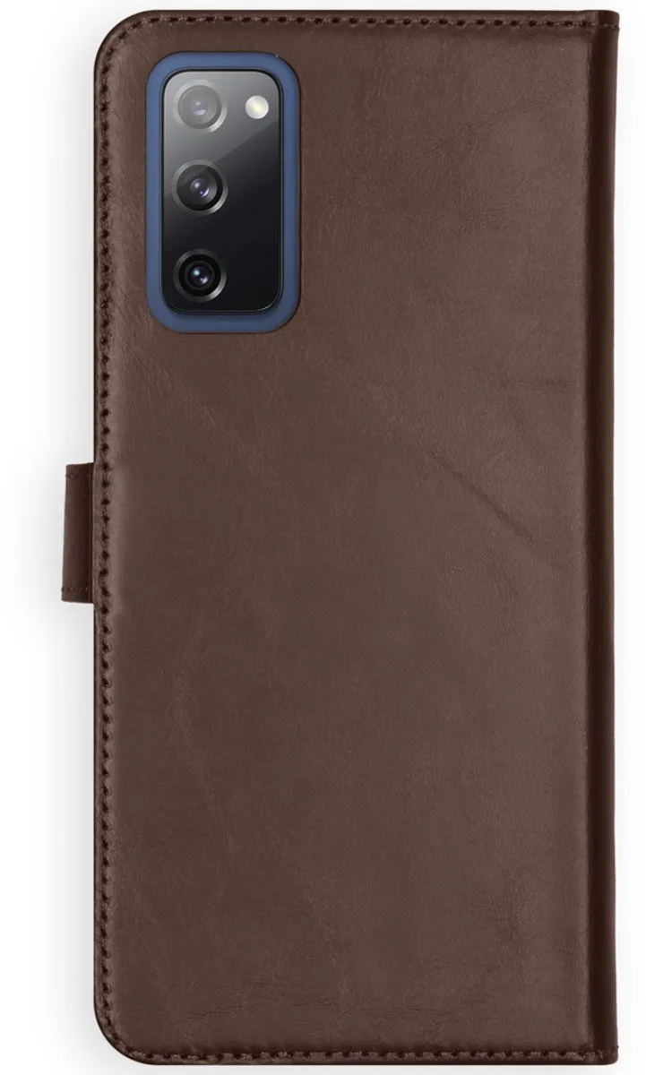 Selencia Echt Lederen Bookcase Hoesje - Samsung Galaxy S20 FE - 3 Pasjes - Bruin