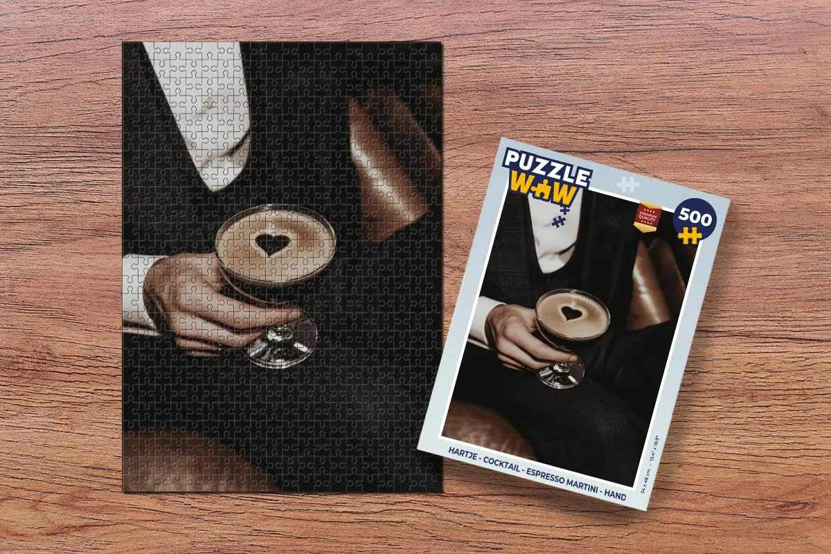 PuzzleWow Espresso Martini Cocktail Hand Legpuzzel 500 Stuks