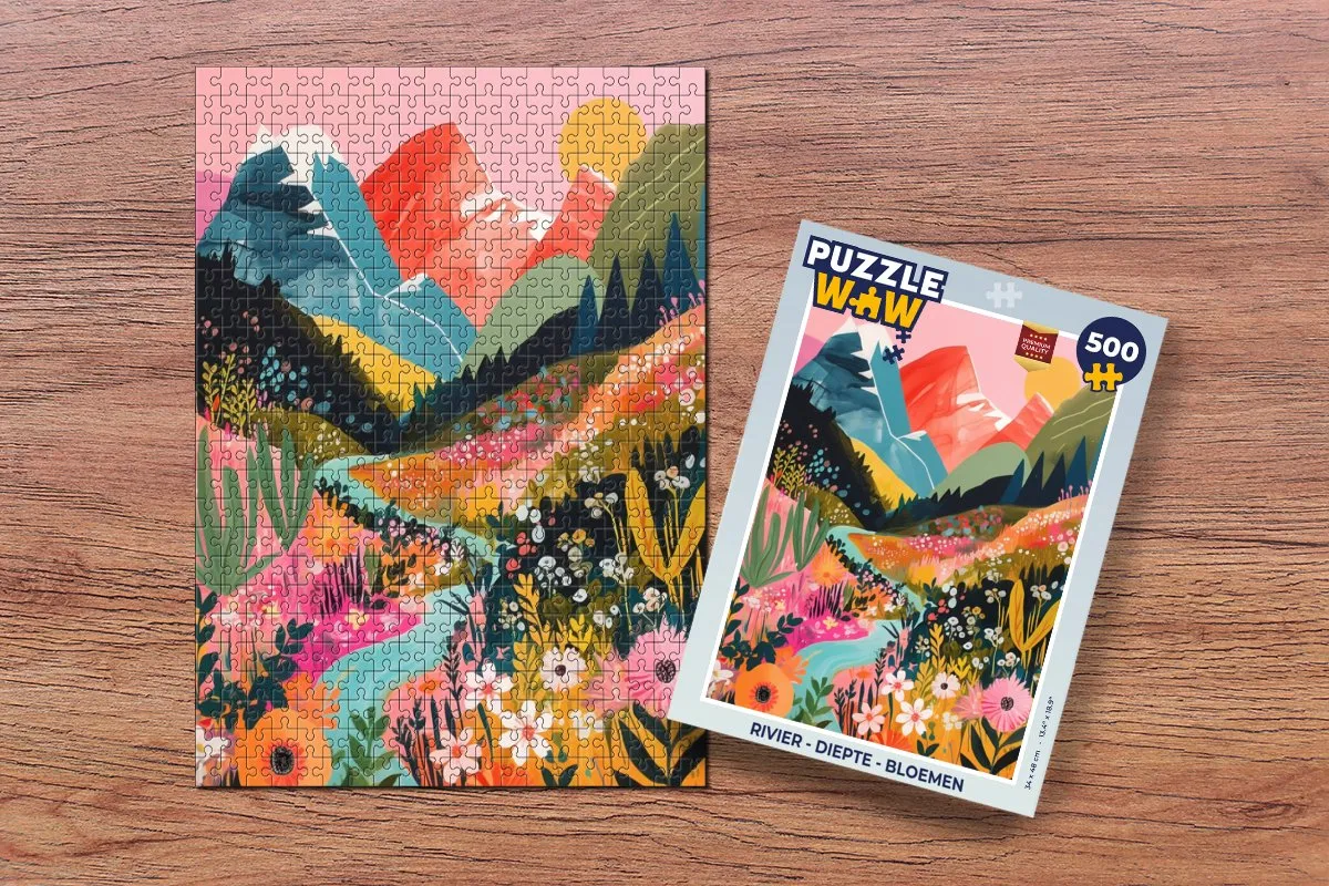 PuzzleWow Rivier - Diepte - Bloemen Legpuzzel 500 Stuks - MPN 8721414230891