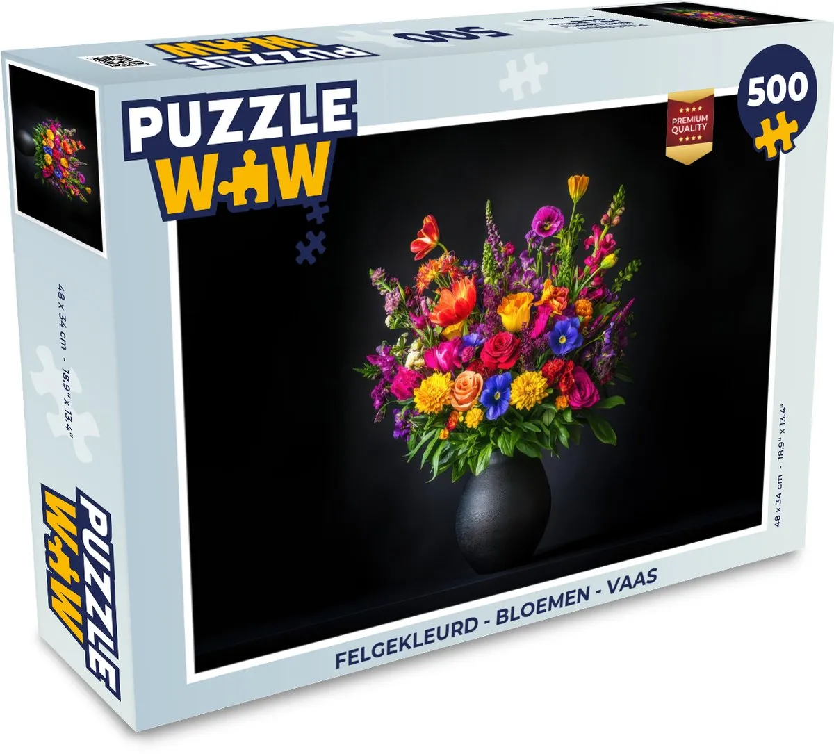 PuzzleWow Bloemen Vaas Legpuzzel 500 Stuks