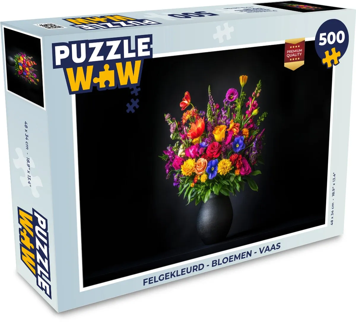 PuzzleWow Bloemen Vaas Legpuzzel 500 Stuks - Boeket - MPN 8721179515608