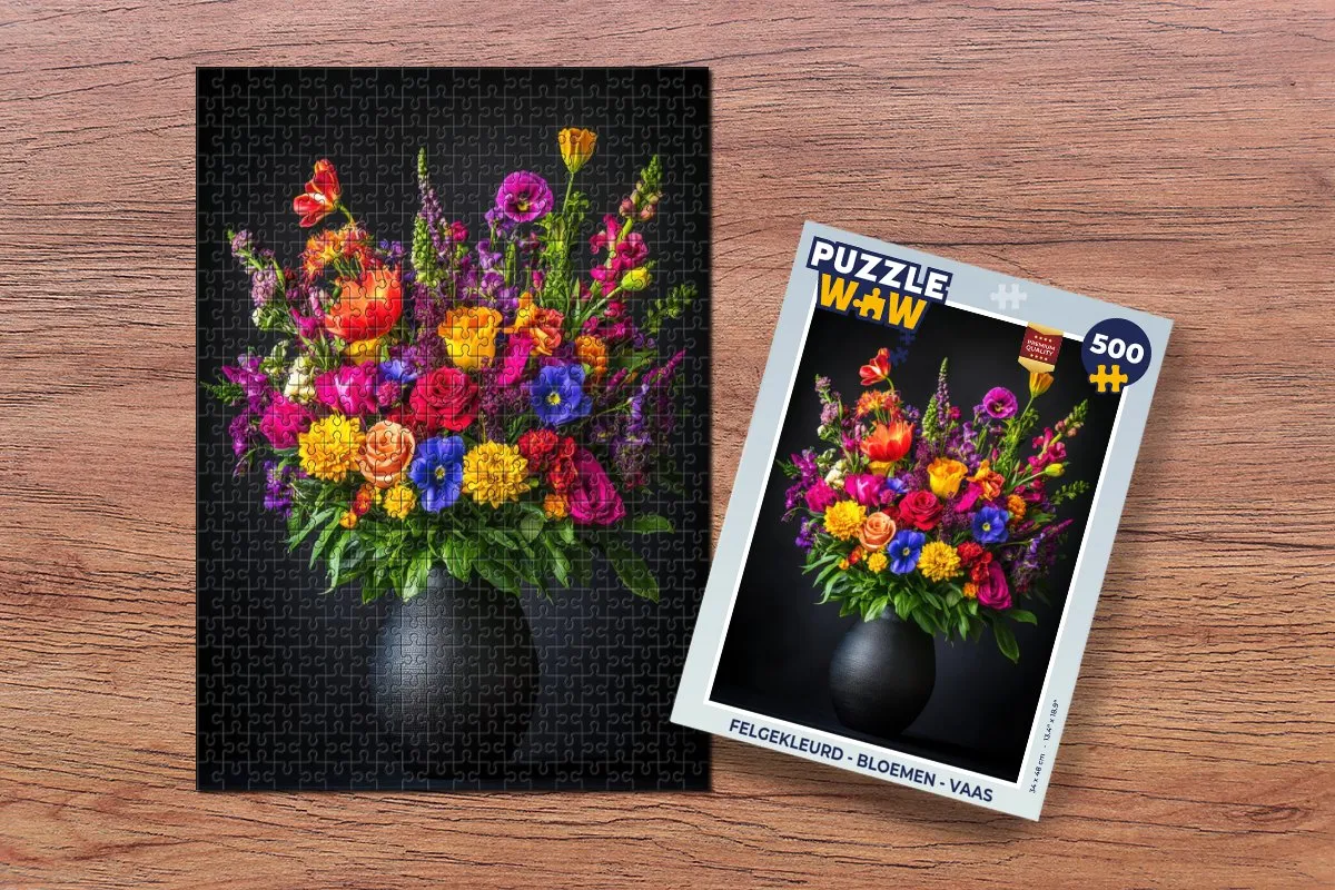 PuzzleWow Bloemen Vaas Legpuzzel 500 Stuks - Boeket - MPN 8721179515608