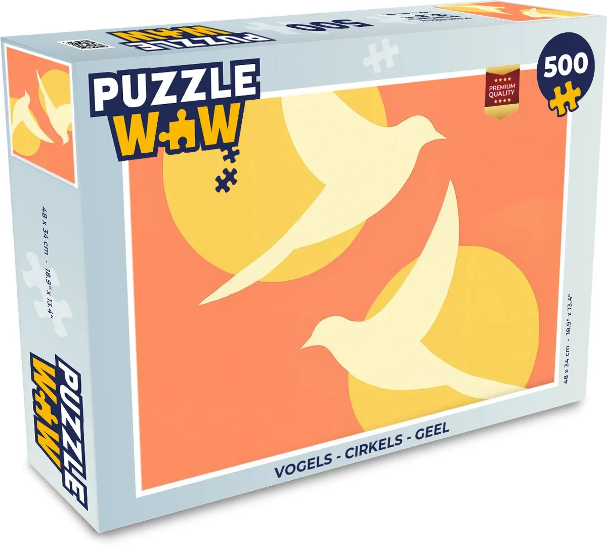 PuzzleWow Vogels Cirkels Legpuzzel 500 Stuks