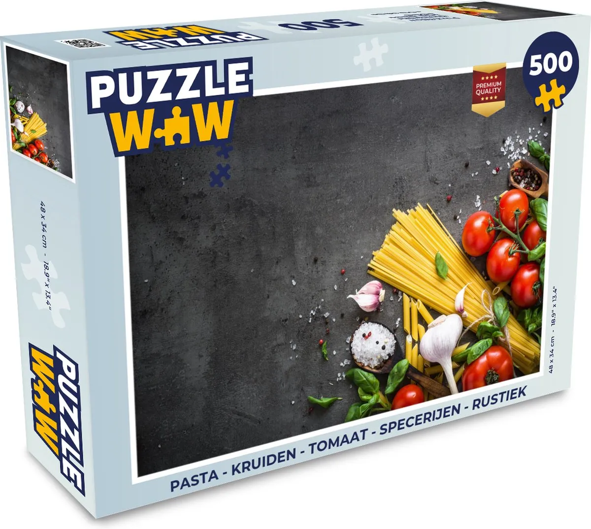 PuzzleWow Pasta Legpuzzel 500 Stuks