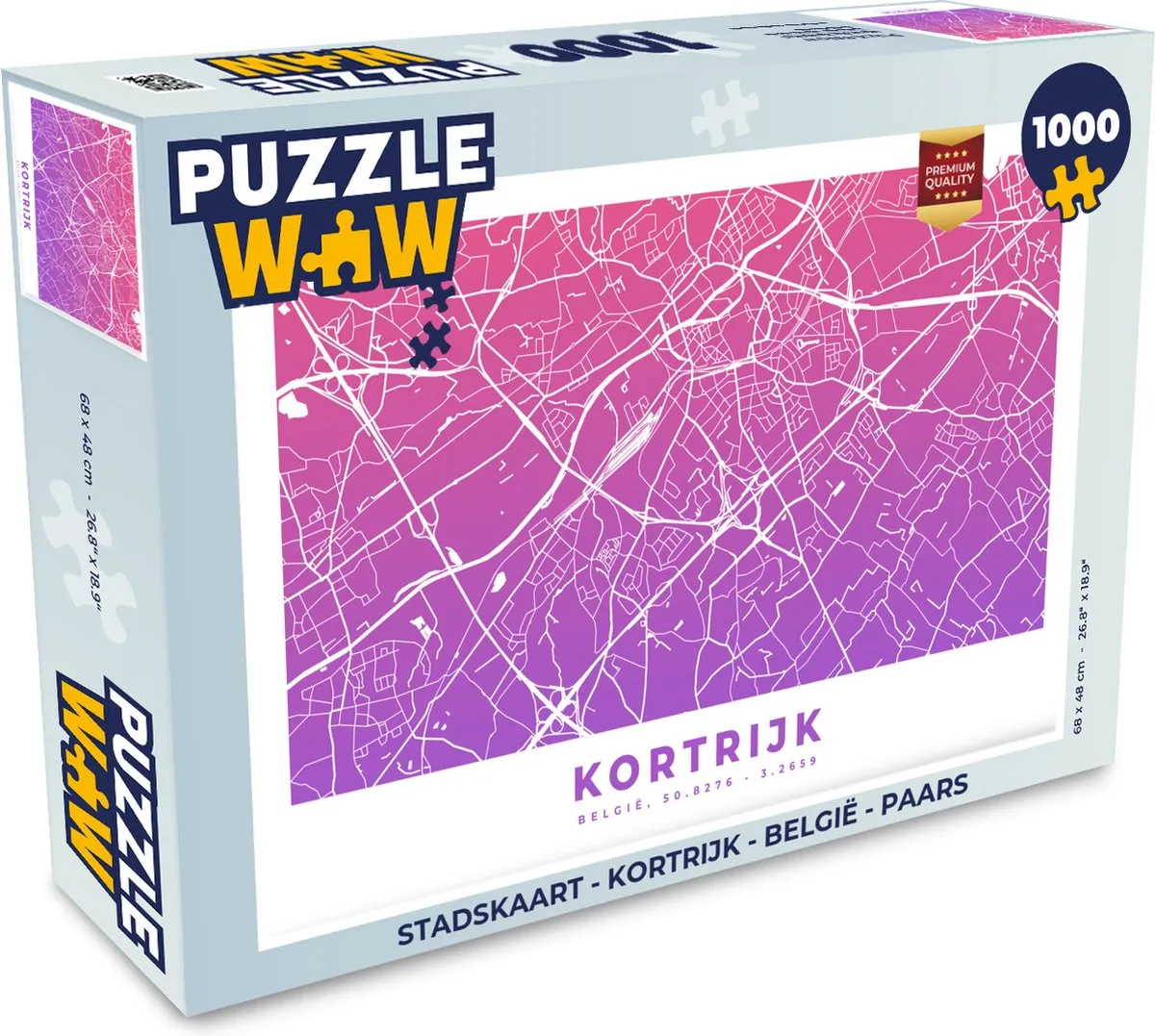 PuzzleWow Kortrijk Legpuzzel 1000 Stuks
