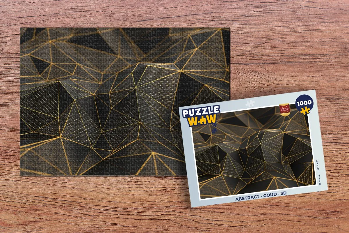 PuzzleWow Abstract 3D Puzzel 1000 Stuks - Multicolor