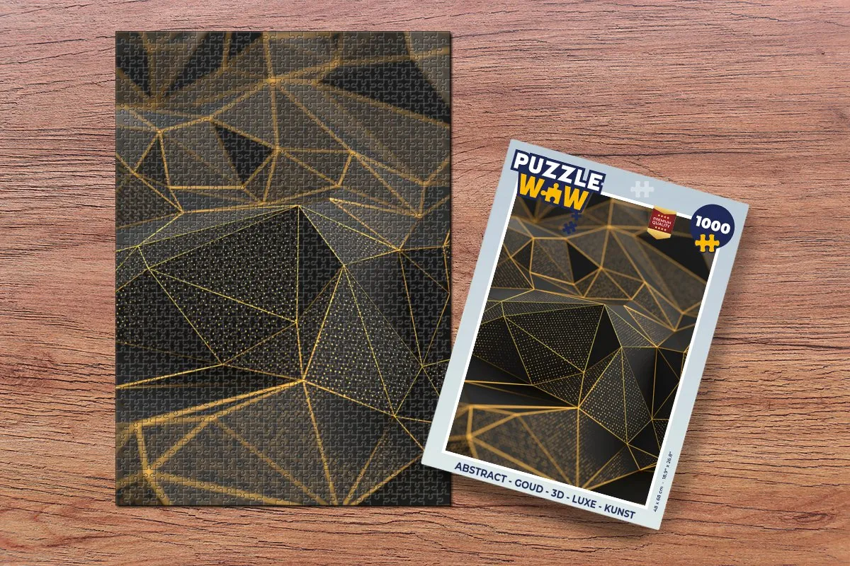 PuzzleWow Abstract 3D Puzzel 1000 Stuks - Multicolor