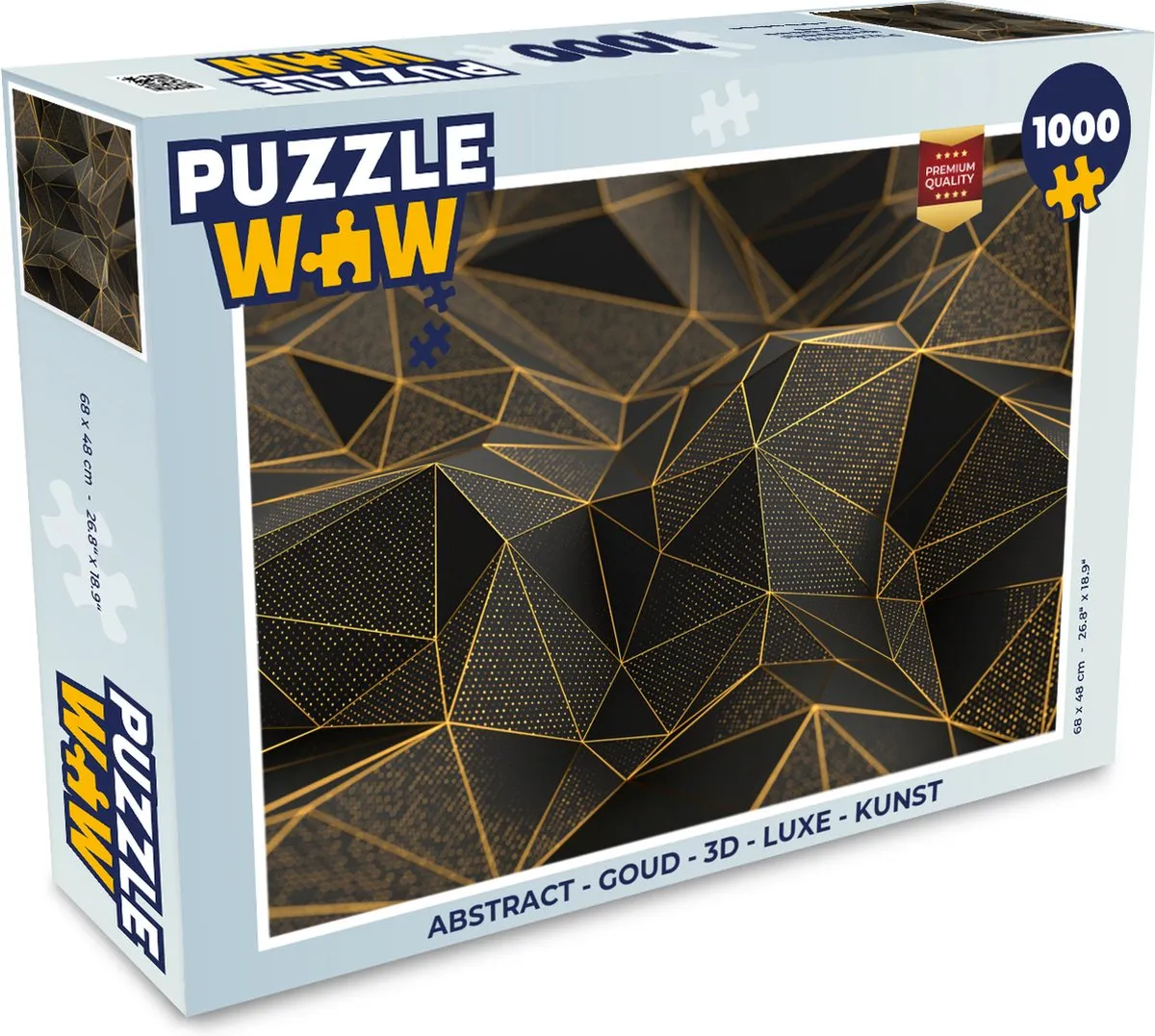 PuzzleWow Abstract 3D Puzzel 1000 Stuks - Multicolor