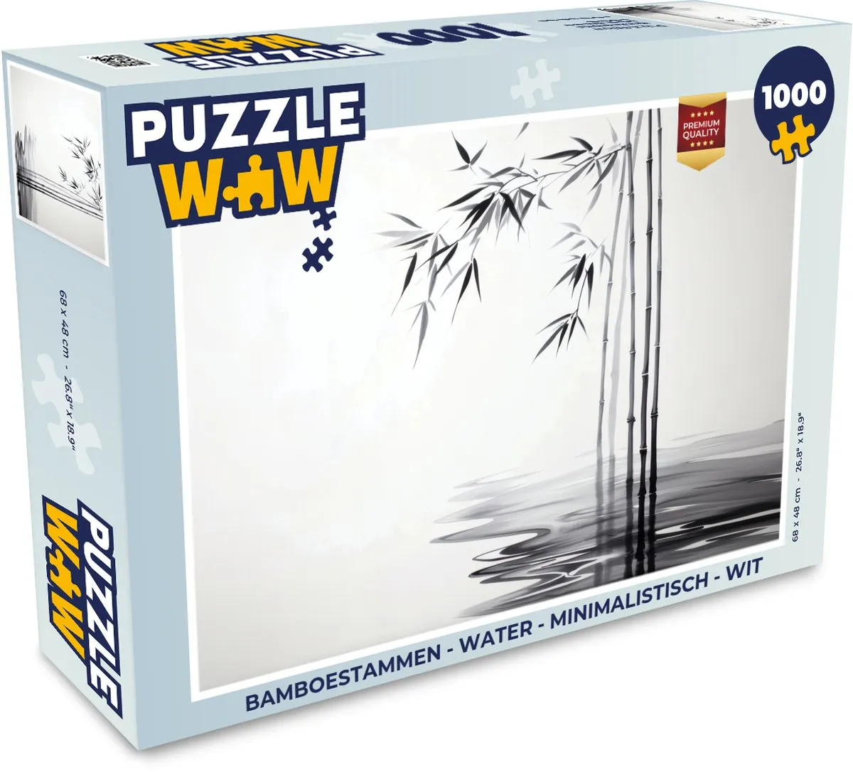 PuzzleWow Bamboestammen Water Legpuzzel 1000 Stuks