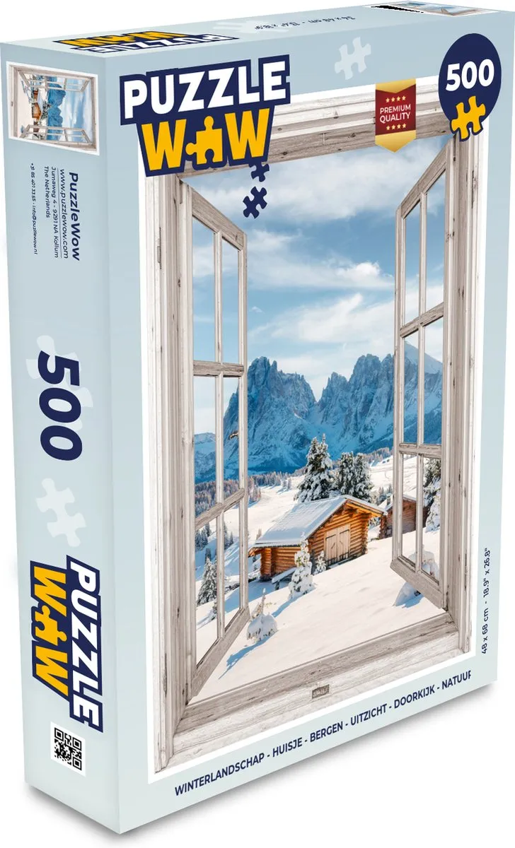 PuzzleWow Winterlandschap Legpuzzel 500 Stuks