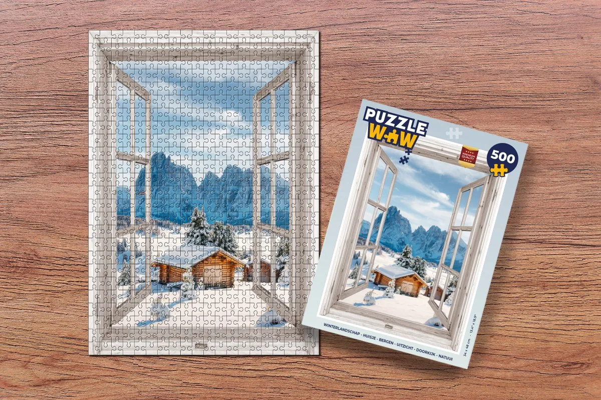 PuzzleWow Winterlandschap Legpuzzel 500 Stuks