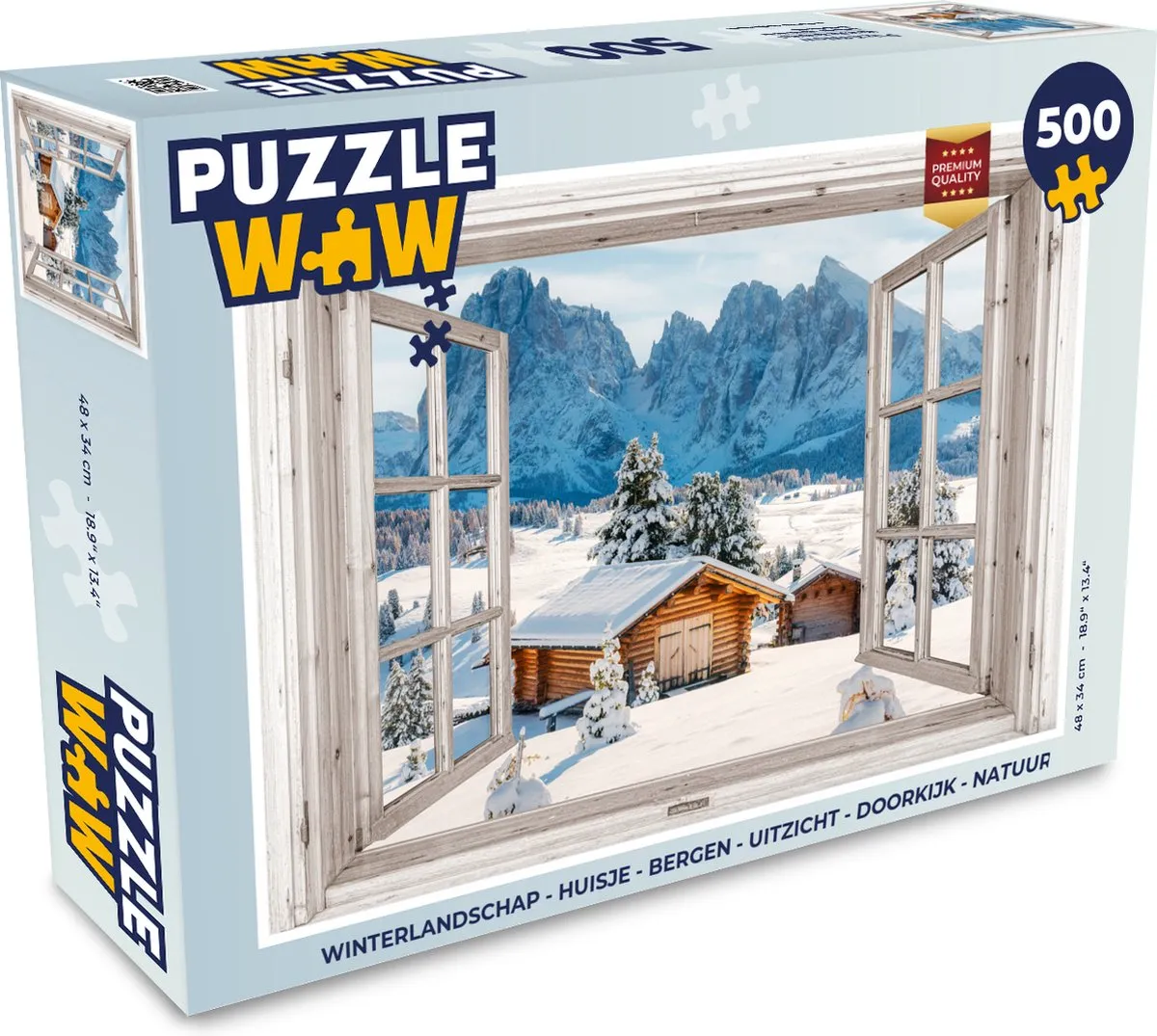 PuzzleWow Winterlandschap Legpuzzel 500 Stuks