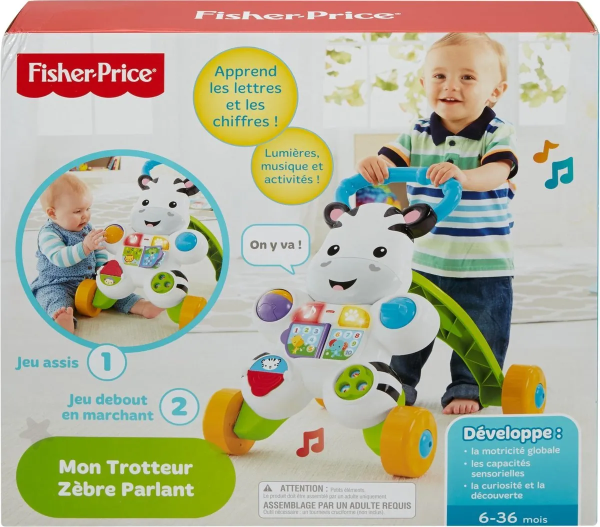 Fisher Price Loop-met-mij Zebra - Franstalig
