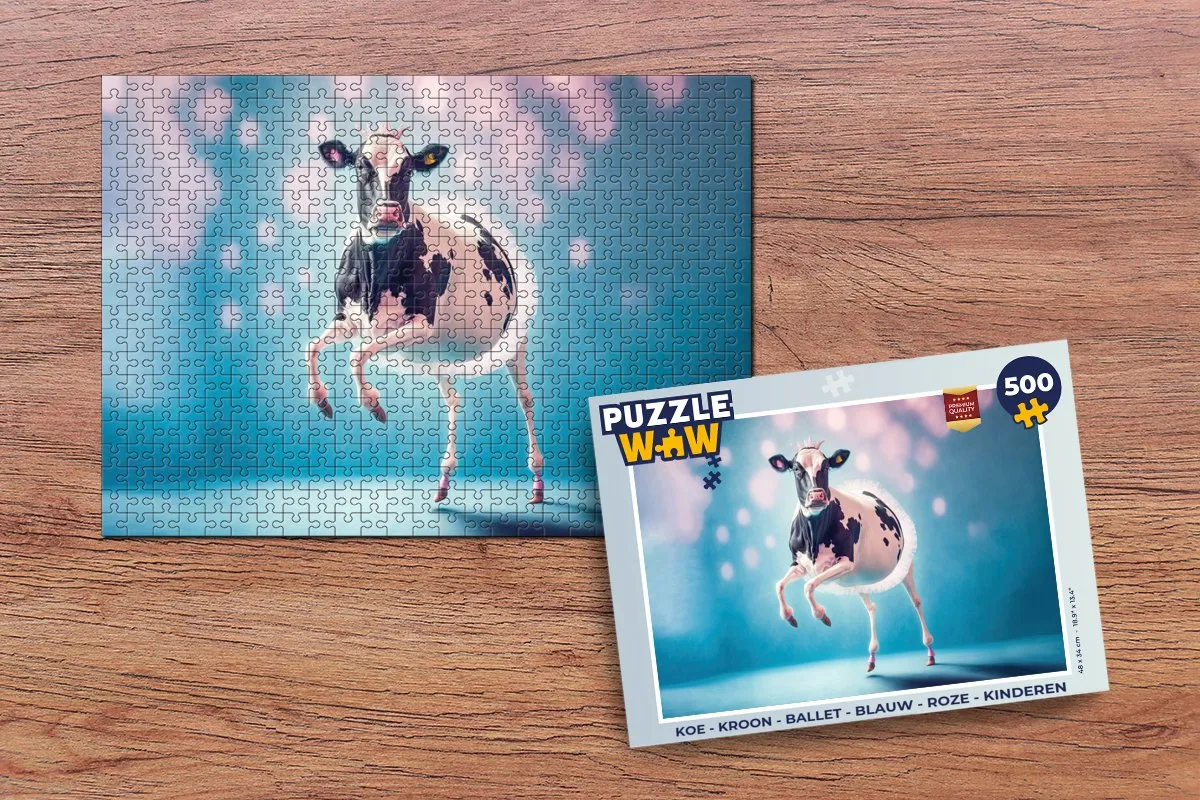PuzzleWow Koe Kroon Ballet Puzzel 500 Stuks - Multicolor
