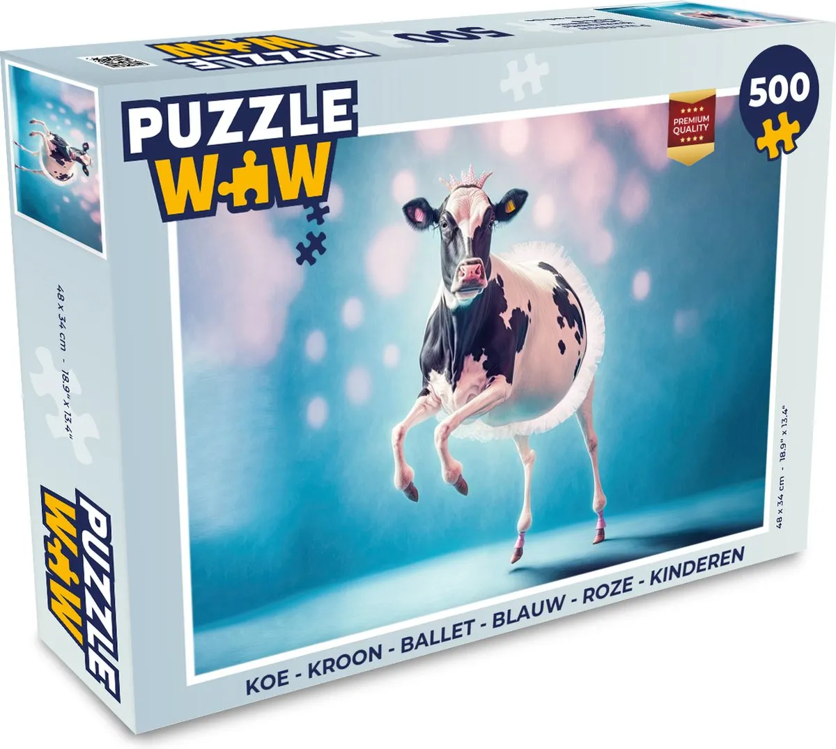 PuzzleWow Koe Kroon Ballet Puzzel 500 Stuks - Multicolor