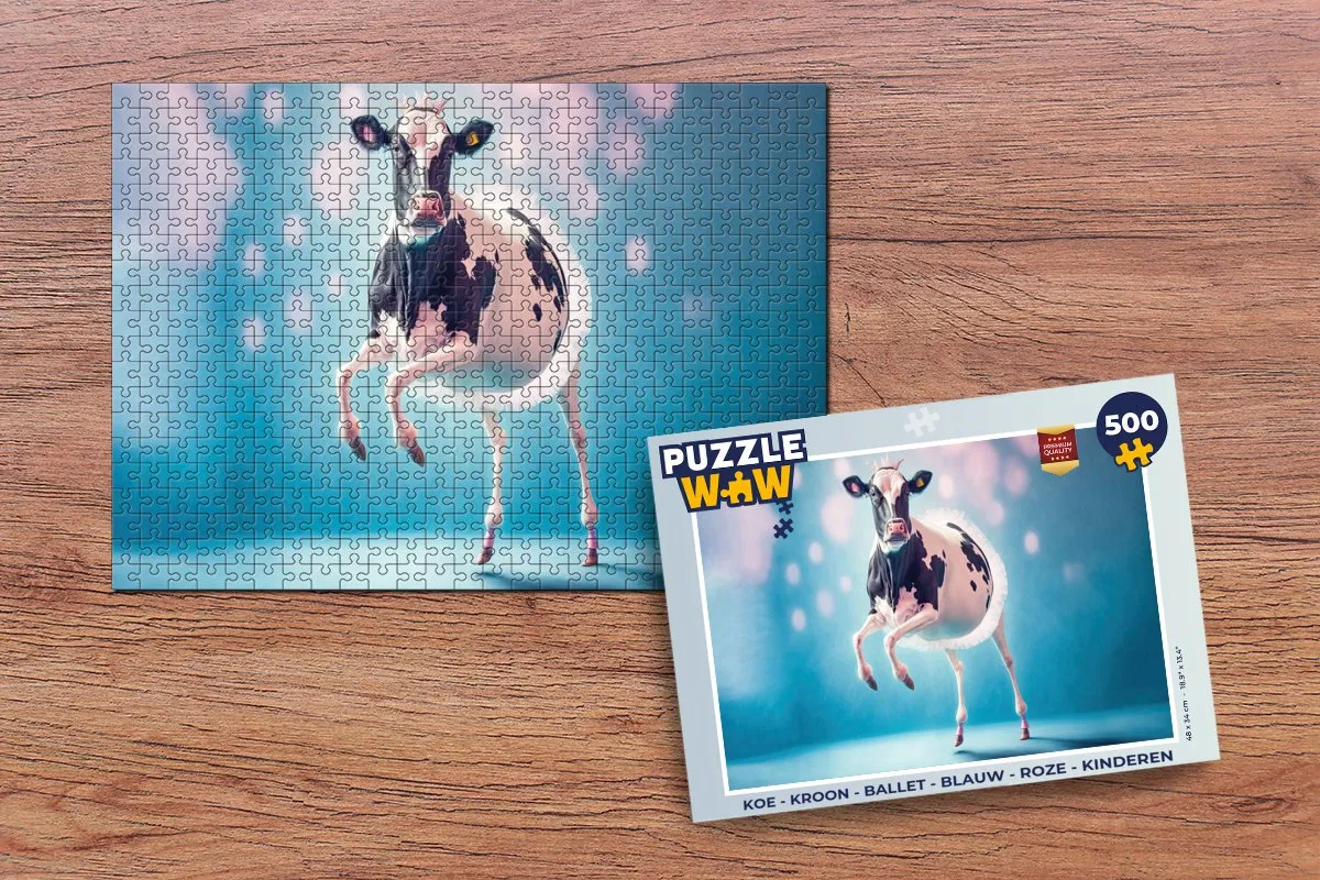 PuzzleWow Koe Kroon Ballet Puzzel 500 Stuks - Multicolor