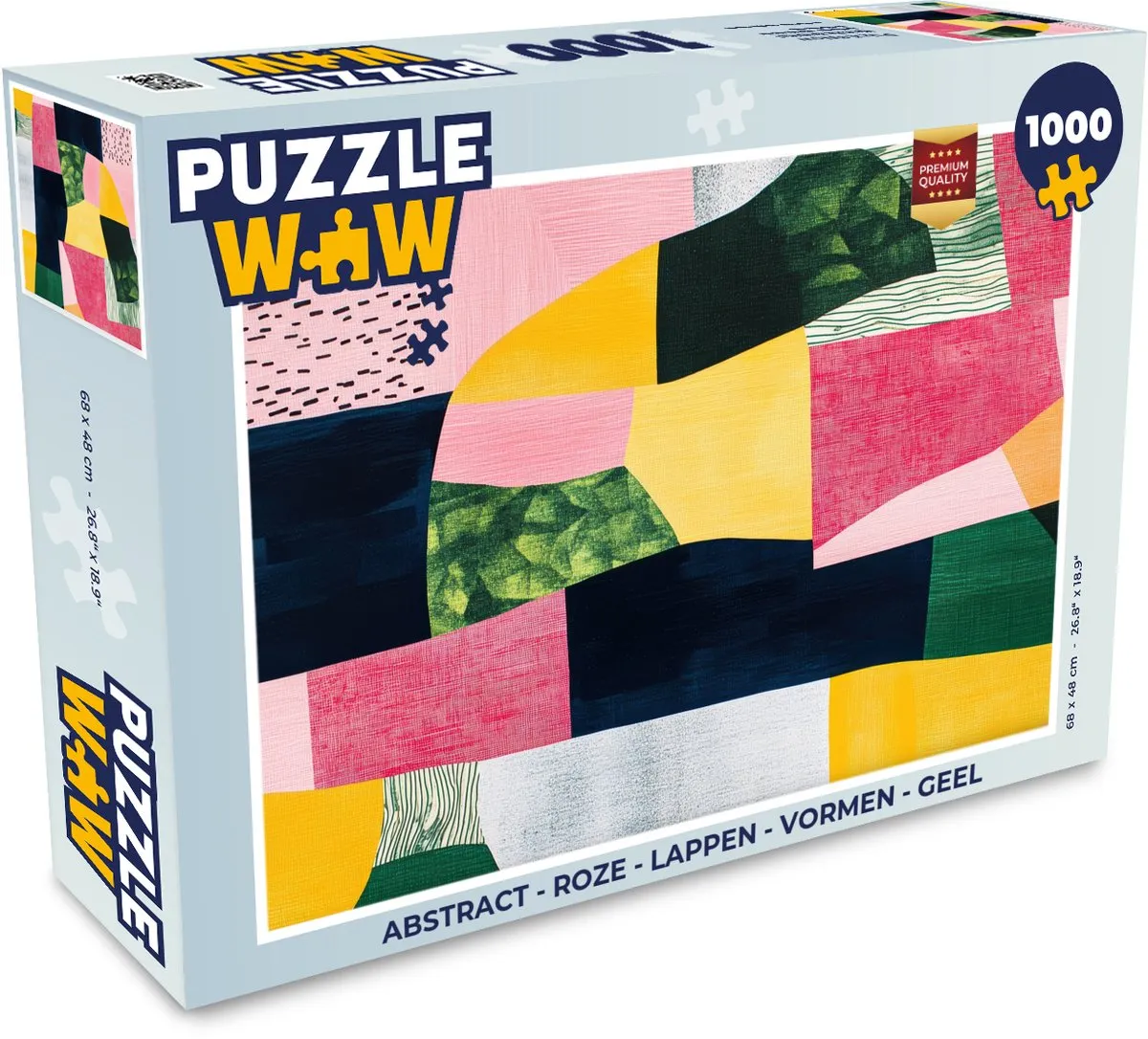 PuzzleWow Abstract Legpuzzel 1000 Stuks - Rood/Geel