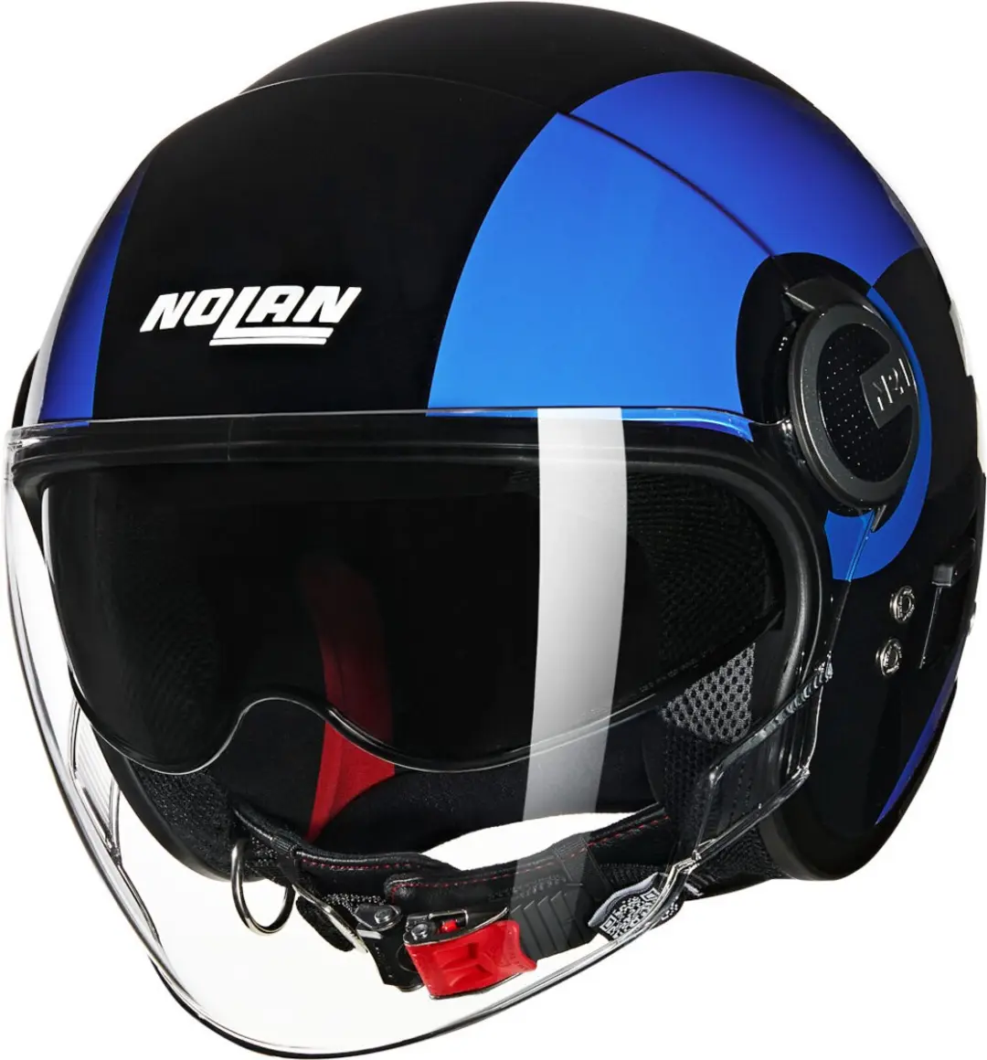 Nolan N21 Visor 06 Bicromo 351 Zwart Blauw Hemelsblauw Glossy Jethelm